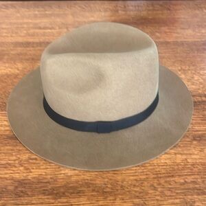 Men’s Felt/Wool Hat + Black Grosgrain Ribbon